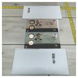 Two-piece First Day of Issue stamp and presidentia