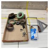 Assortment Of Tape, Small Square Precision Saw, An