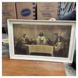 Framed Last Supper; Approx. 34 X 21.5