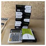 Lot Of 10 Desktop Calculators- Aspect- Silver- Bat