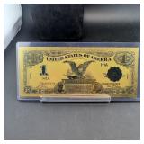 One Dollar Gold Foil Note, Ego 24k Gold Foil Bill