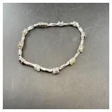 FAS Sterling Silver Multi-Stone Tennis Bracelet