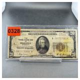 1929 $20 Federal Reserve Bank Note, Minneapolis, M
