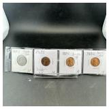 Four Lincoln Cents (1969-S Doubled Die Lot)