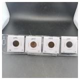 Four Indian Head Cents (1886-1889)