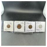 Four Lincoln Cents (Error/Variety Lot)