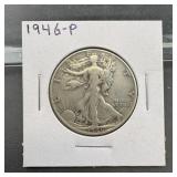 1946 Walking Liberty Silver Half Dollar