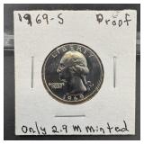 1969-S Proof Washington Quarter