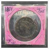 1854 Large Cent