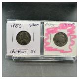 Two Nickels (1945-S War & 1931 Buffalo)