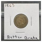 1863 Indian Head Cent