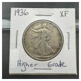 1936 Walking Liberty Silver Half Dollar