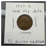 1922-d Lincoln Wheat Cent (rotated Reverse)