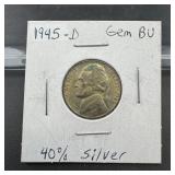 1945-d Silver War Nickel (higher Grade)