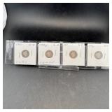 Four Barber Silver Dimes (1910-1911)