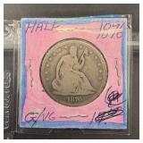 1876 Seated Liberty Silver Half Dollar