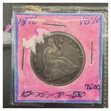 1876 Seated Liberty Silver Half Dollar