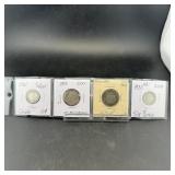 Four Silver Foreign Coins (1920-1950)