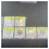 Six 2020-W Quarters (Mixed Designs)