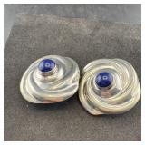 Taxco Sterling Silver Blue Lapis Earrings