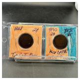 Two Two-Cent Pieces (1872 & 1886)