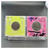 Two Buffalo Nickels (1920-D & 1931-S)