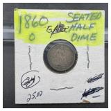 1860-O Seated Liberty Silver Half Dime