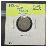 1853 Seated Liberty Silver Half Dime (Arrows)
