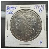 1894-o Morgan Silver Dollar.( Better Date)