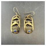 Wild Bryde Dolphin Blue Lapis Earrings