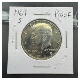 1969-s Proof Silver Kennedy Half Dollar (40%)