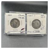 Standing Liberty Silver Quarters (1928 & 1928-D)
