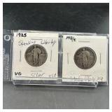 Standing Liberty Silver Quarters (1925&1926)