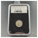 1865 Three-Cent Nickel (Littleton Genuine Holder)