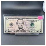 2017 $5 Federal Reserve Note Star Note