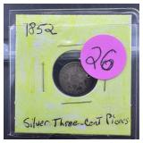 1852 Silver Three-Cent Piece