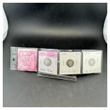 Four Barber Silver Dimes (1893-1899)