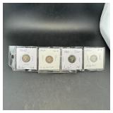 Four Barber Silver Dimes (1901-O)