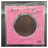 1851 Large Cent