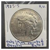 1935-S Peace Silver Dollar