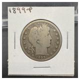 1899 Barber Silver Half Dollar