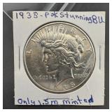 1935 Peace Silver Dollar