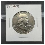 1952-d Franklin Silver Half Dollar
