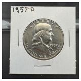 1957-d Franklin Silver Half Dollar