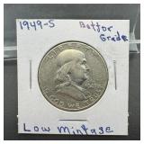 1949-s Franklin Silver Half Dollar (better Date)