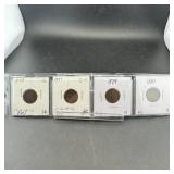 Four Indian Head Cents (3x1879 & 1880)