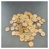 One Hundred Canadian One-cent Coins (1950s-1980s