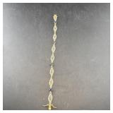 Sterling Silver Gold Vermeil Blue Sapphire Bracele