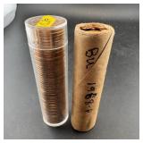 2x the Bid - 1968-P & D BU Penny Rolls