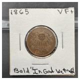 1865 Two-Cent Piece
